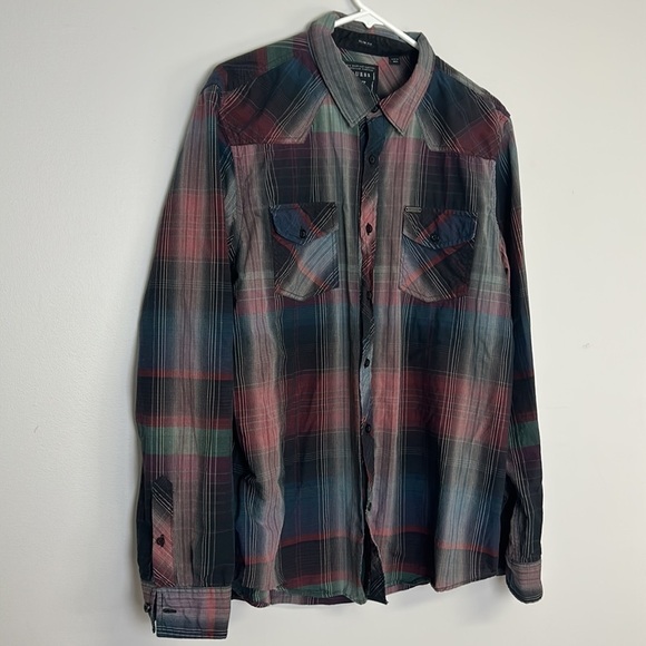 Guess Multi-Color Button Up Long Sleeve Sz L - Picture 2 of 7